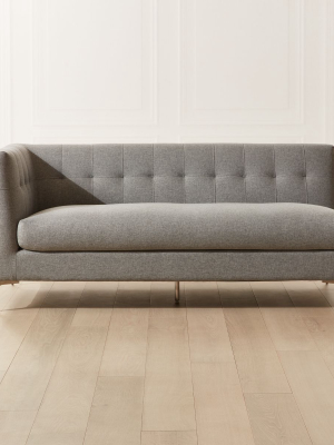 Holden Grey Tufted Left Arm Loveseat