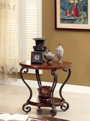 Telmin Open Shelf End Table Brown Cherry - Homes: Inside + Out