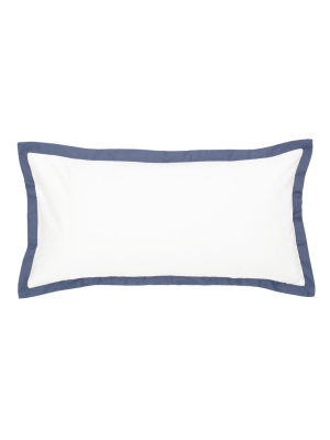 The Linden Slate Blue Throw Pillow