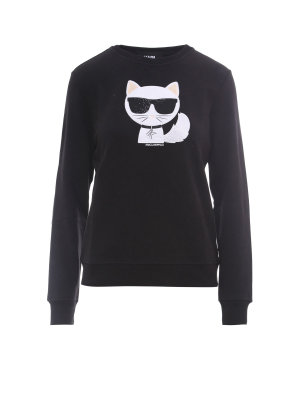 Karl Lagerfeld K/ikonik Choupette Embroidered Sweatshirt