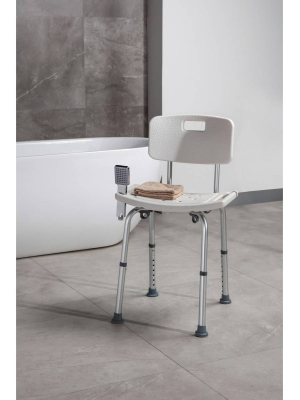 Freestanding Bathroom Seat White - Evekare