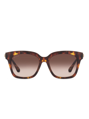 Bella Xs - Amber Tortoise + Brown Gradient Sunglasses