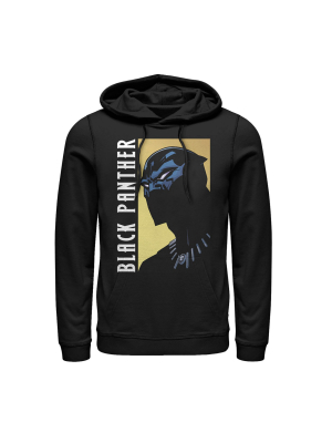 Men's Marvel Black Panther Fierce Expression Pull Over Hoodie
