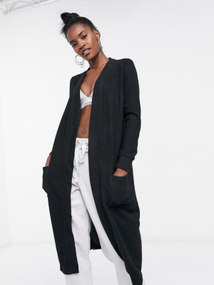 Noisy May Longline Cardigan In Black