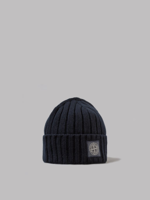 Stone Island Beanie (navy Blue)