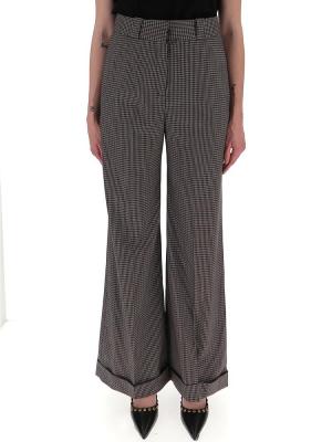 See By Chloé Houndstooth Wide Leg Trousers