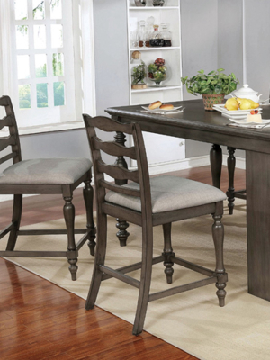 Set Of 2 Graves Wood Counter Height Dining Chair - Gray - Iohomes