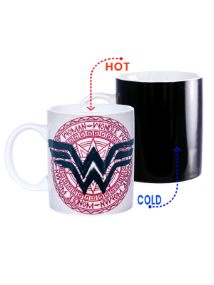 Seven20 Dc Comics Wonder Woman 11oz Heat Reveal Medallian Art Mug