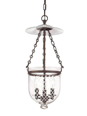 Hampton 3 Light Pendant Old Bronze