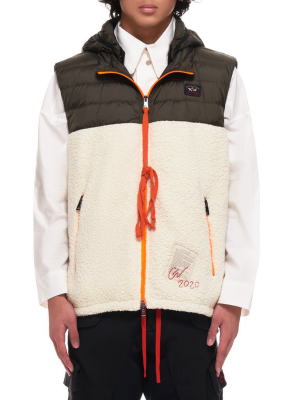 Hybrid Sherpa Down Vest (i20p2802-dark-khaki-off-white)