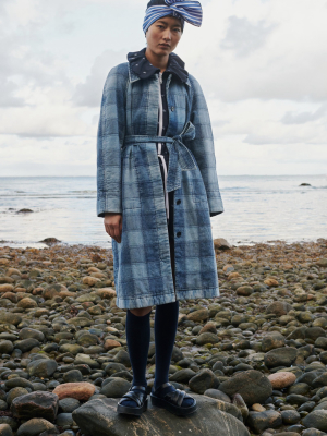 Dezie Checkered Denim Coat