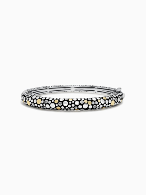 Effy 925 Sterling Silver & 18k Gold Diamond Accented Bangle, 0.07 Tcw