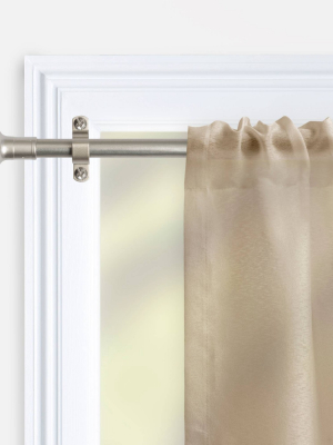 28"-48" Standard Café Curtain Rod Nickel - Room Essentials™