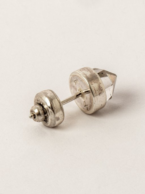 Stud Earring (9mm, Herkimer Spike, Pa+her)