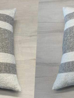 The Napa Grey And Ivory Stripe Pillow