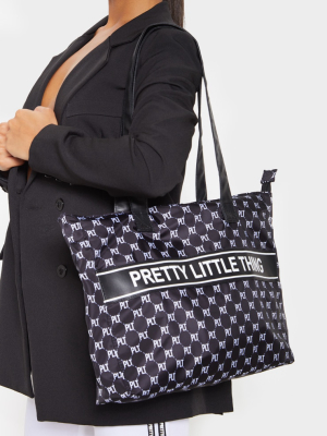 Prettylittlething Monogram Monochrome Nylon...