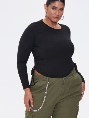 Plus Size Drawstring Top