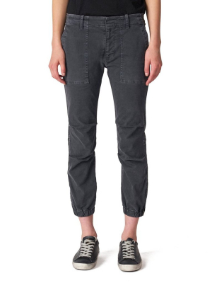 Nili Lotan Cropped French Military Pant In Carbon