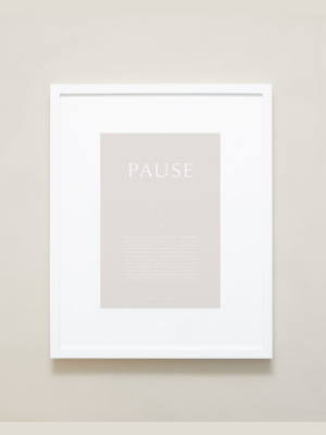 Pause Iconic Framed Print