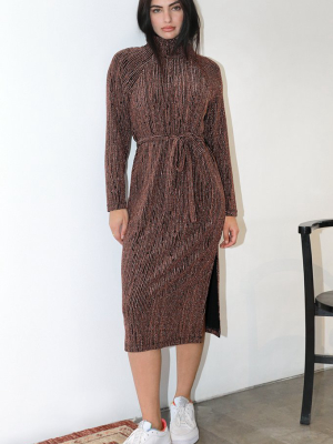 Savanah Lurex Knit Midi Dress - Final Sale