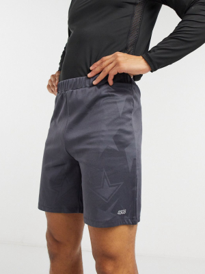 Asos 4505 Training Short With Varsity Jacquard Design