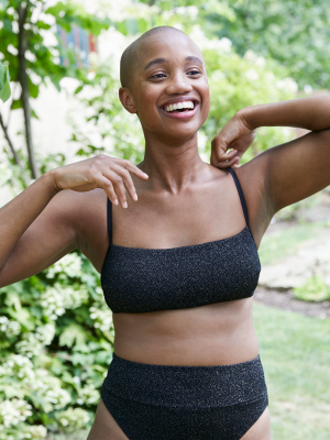 Aerie Shine Bandeau Bikini Top