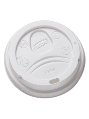 Dixie Sip-through Dome Hot Drink Lids For 10 Oz Cups White 100/pack 1000/carton Dl9540ct