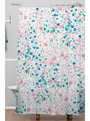 Jacqueline Maldonado Magic Terrazzo Shower Curtain Pink - Deny Designs