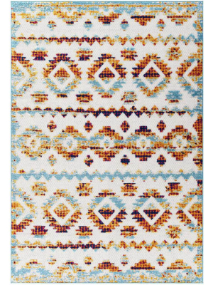 Redcliff Diamond Trellis Area Rug Multicolored