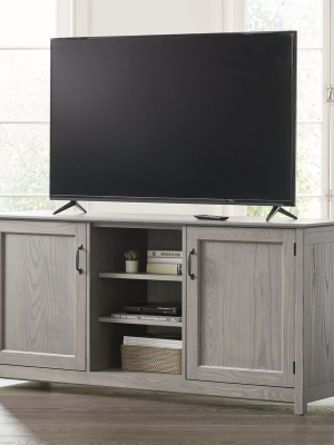 Ainsworth Dove 64" Media Console With Glass/wood Doors