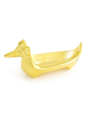 Jonathan Adler Brass Dachshund Ring Bowl