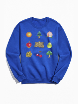 Animal Crossing Items Found Crew Neck Sweatshirt