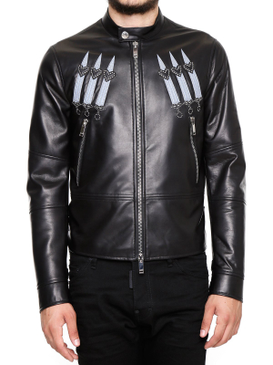 Valentino Loveblade Biker Leather Jacket