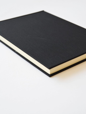 Linen Guest Book - Black