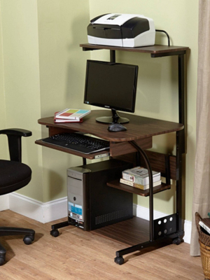 Mobile Computer Tower With Shelf - Buylateral