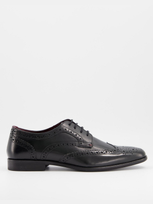 Walk London Alfie Brogues In Black Leather