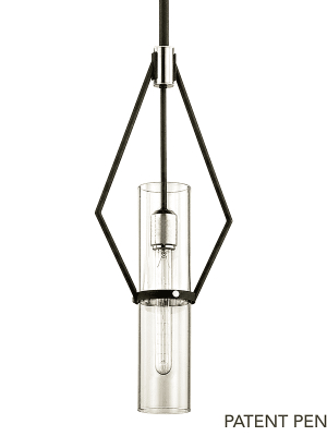 Raef 1lt Pendant Black & Nickel