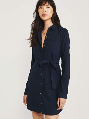 Classic Long-sleeve Shirt Dress