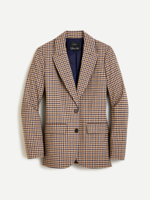 Boyfriend Blazer In Plaid Italian Stretch Wool