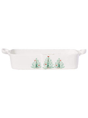 Vietri Lastra Holiday Rectangular Baker Dish