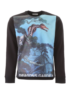 Valentino Dragons Garden Print Sweatshirt