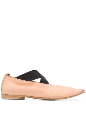 Uma Wang Crossover Strap Ballerina Flats