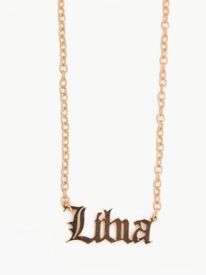 Gold Gothic Libra Necklace