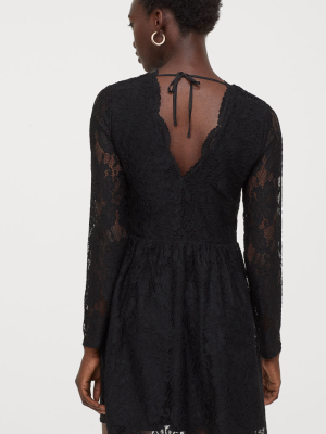 Lace V-neck Dress