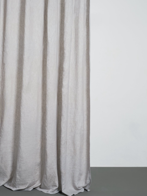 Two Tone Stonewashed Linen Curtains - Col. Grey