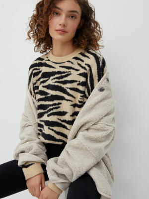 Amal Zebra-striped Sweater