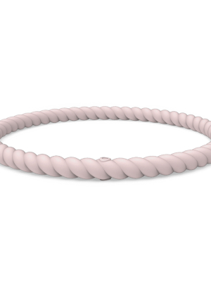 Braided Stackable Silicone Bracelet - Pink Sand