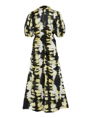 Printed Silk-satin Maxi Dress