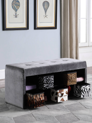 Velour Multi - Purpose Storage Bench - Ore International