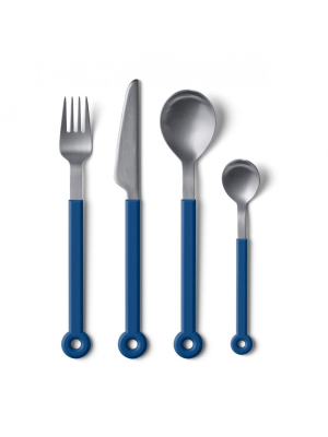 Mono Ring Blue Cutlery - 4pc Set